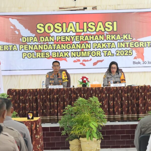 Polres Biak Numfor Mantapkan Transparansi Anggaran 2025